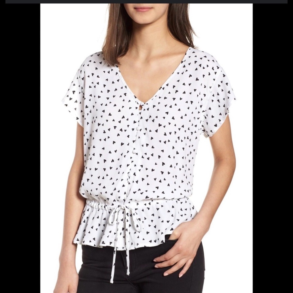 Rails Bretton Black Heart Blouse